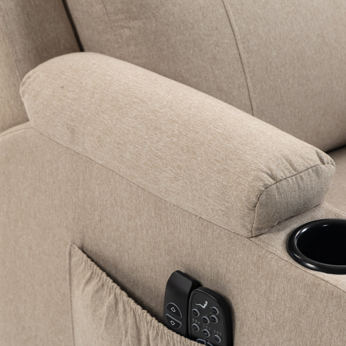 Electric Riser Recliner Chair | 45° Lift, 150° Recline, Massage & Lumbar Heat | USB-A/USB-C, Cup Holders | Beige, Brown or Grey
