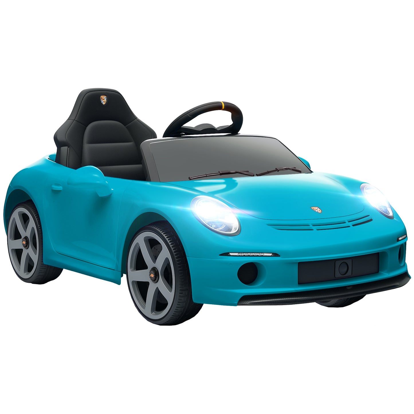 AIYAPLAY Kids Electric Car, 12V Licensed RUF GT Ride on Car with Suspension, Remote Control, Music for 3-5 Years
