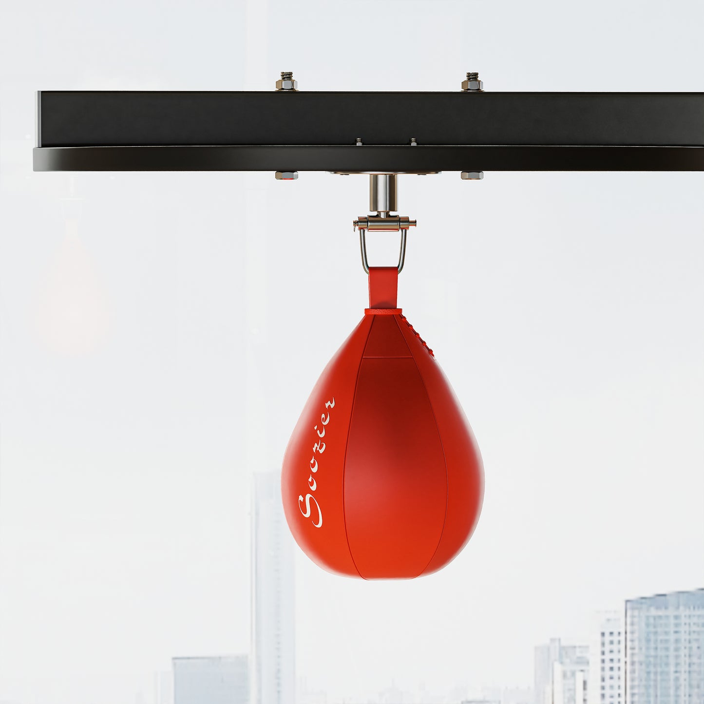 170-190cm Freestanding Boxing Punch Bag Hanger & Speed Ball Station Platform Hanging Frame Home Gym, Black