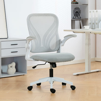 Mesh Office Chair with Foldable Backrest - Light Grey