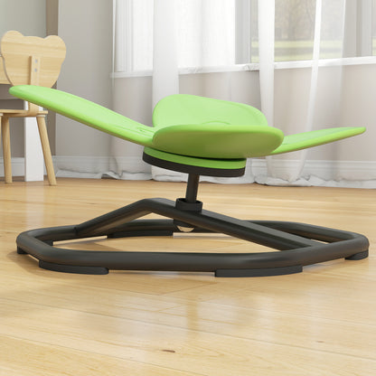 AIYAPLAY Butterfly-Shaped Kids Swivel Chair, Sensory Spinning Chair for Balance and Coordination Training, Green / Blue