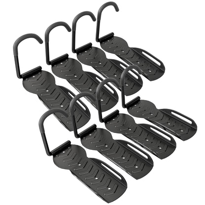 SPORTNOW 8 Pack Bike Rack, Wall Mounted Bicycle Hanger Hook, Foldable Garage Bike Wall Rack, Bicycle Storage Holder