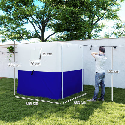 Outsunny 2 x 2m Pop-Up Party Tent Gazebo, with Accessories - Dark Blue