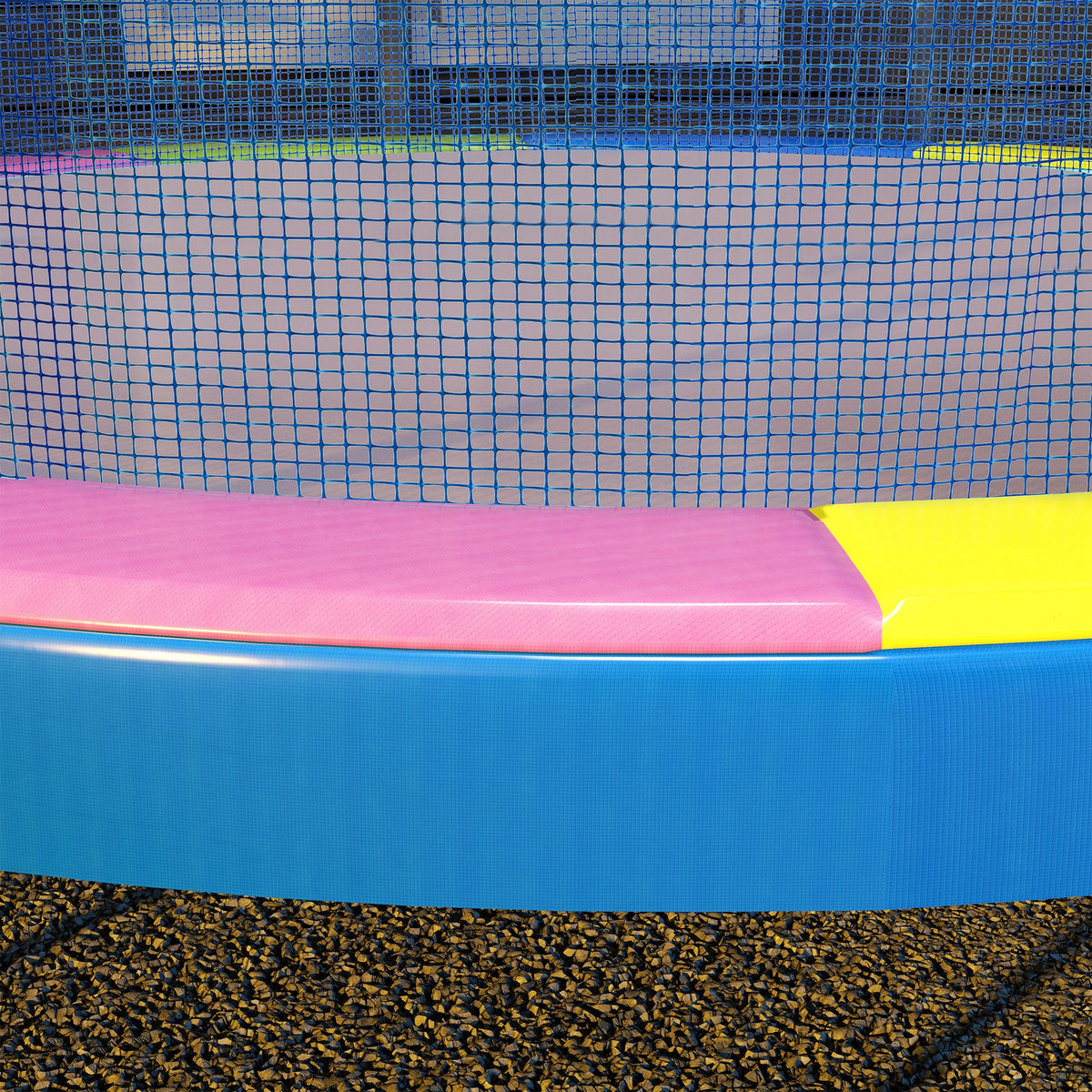 SPORTNOW 12ft Trampoline Spring Pad Cover Replacement | Multi-Coloured | Ø366x30cm | Plastic PE EPE Foam | Elastic Cord | Waterproof | UV Resistant | Tear-Resistant | Foldable | Round Trampoline