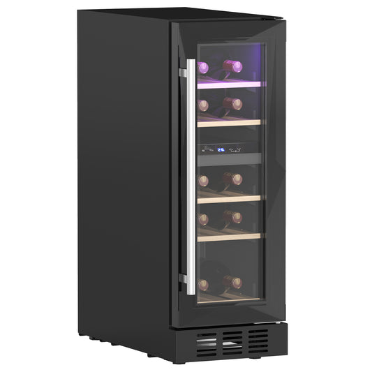 6 Bottle Dual Zone 5-18℃ Wine Fridge - Black