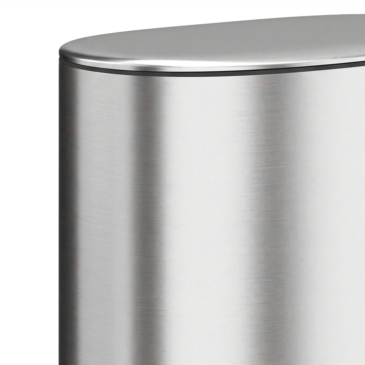 50L Kitchen Pedal Bin | Brushed Stainless Steel Silver Tone | Soft-Close & Stay-Open Lid | Removable Bucket, Bag Retainer & Deodoriser Compartment