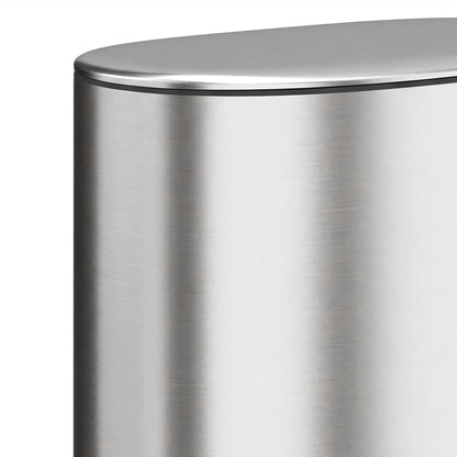 50L Kitchen Pedal Bin | Brushed Stainless Steel Silver Tone | Soft-Close & Stay-Open Lid | Removable Bucket, Bag Retainer & Deodoriser Compartment