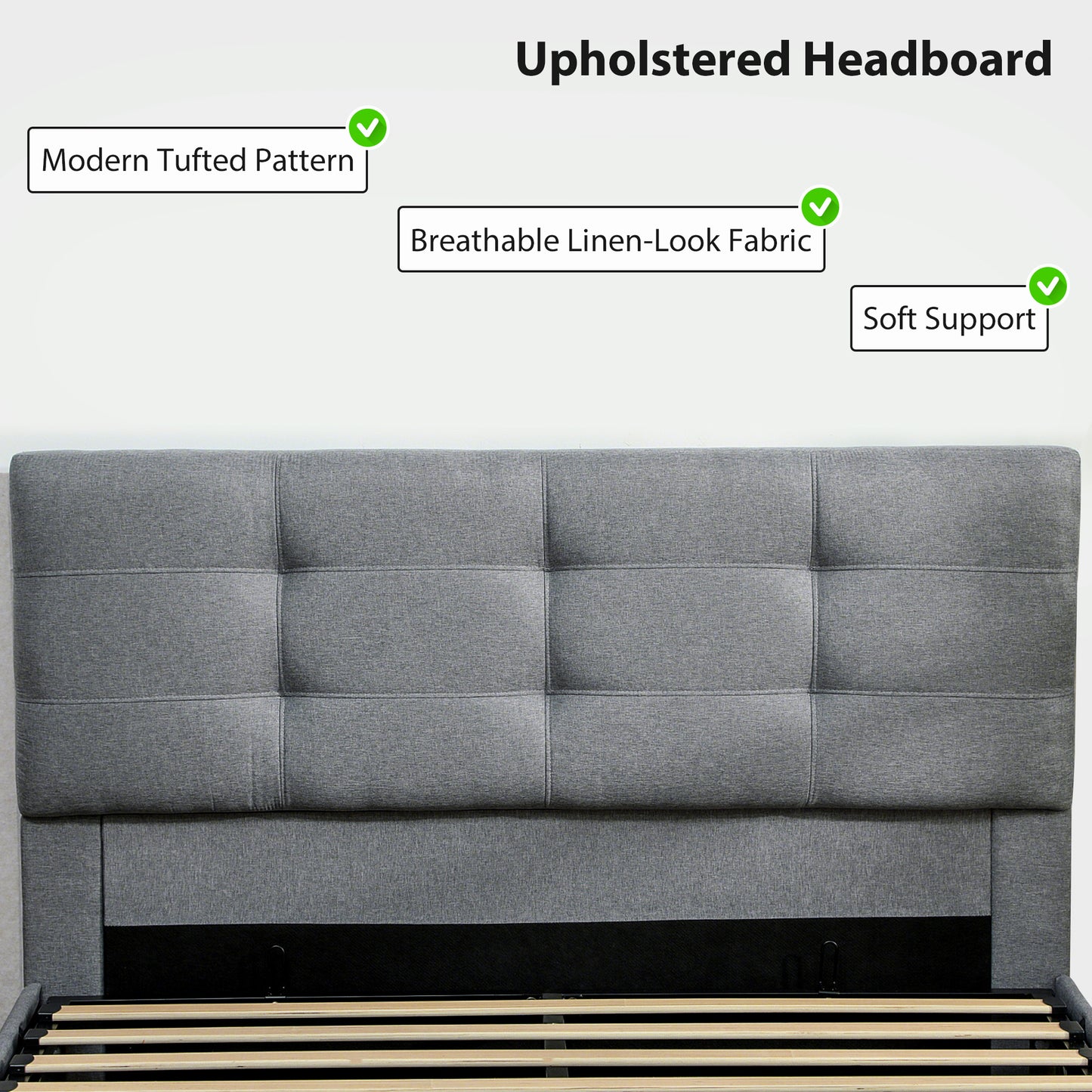 5ft King Ottoman Bed with Gas Lift Storage - Grey