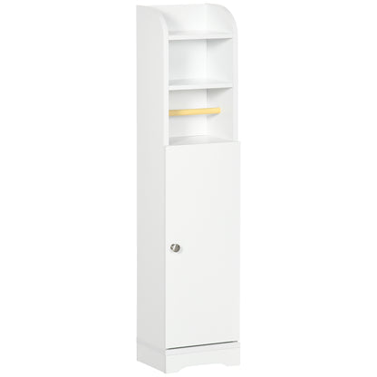 Kleankin Multi-Storage Narrow Bathroom Cabinet - White