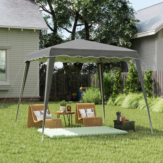 Outsunny 2.5 x 2.5M Pop up Camping Portable Garden Tent - Grey