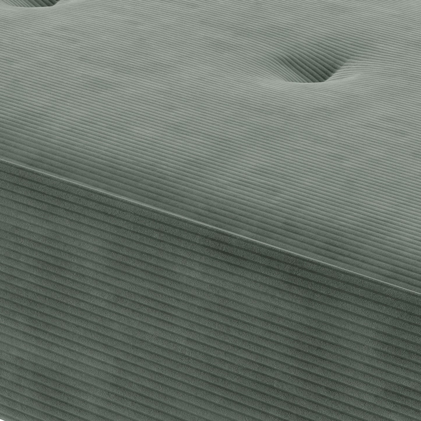 End of Bed Bench, Corduroy Bedroom Bench with Thick Padding and Steel Legs, Tufted Window Seat for Entryway, Living Room, Green