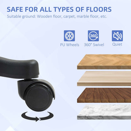 Executive Office Chair, PU Leather High Back Desk Chair, Swivel Computer Chair with Adjustable Height and Tilt Function, Black