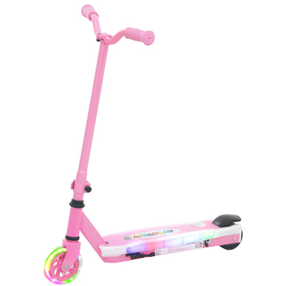 Electric Scooter for Kids Ages 4-7, with Auxiliary Rear Wheels, Flashing LED Light and Electric Brake, Kids Electric Scooter for Boys Girls, 6 KM/H & 8 KM