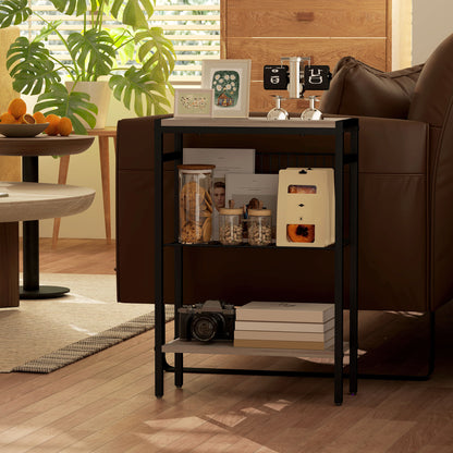 Three Shelf Industrial Side Table - Grey