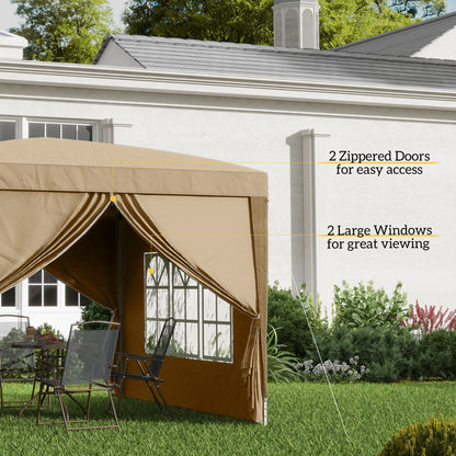 Outsunny 3 x 3(m) Pop Up Gazebo - Khaki
