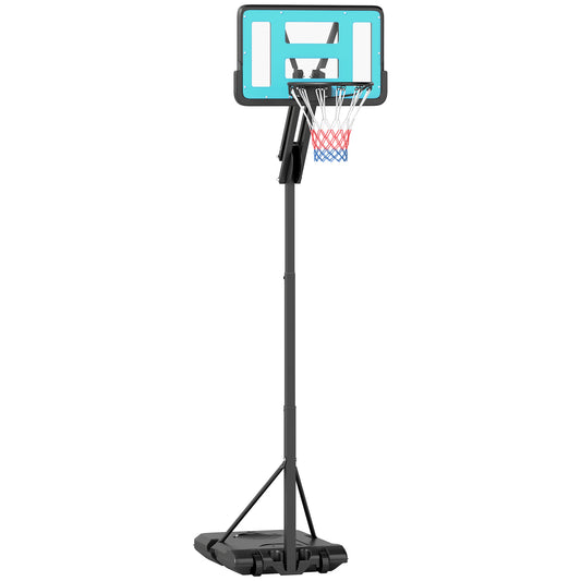 Fully Adjustable Basketball Hoop Outdoor, 146-236cm Basketball Hoop and Stand with Weighted Base and Shatterproof Backboard