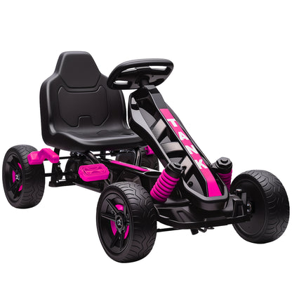 AIYAPLAY Pedal Go kart for Kids Ages 3-6 Years, with Automatic Clutch, Brake, EVA Anti-Slip Wheels, Green / Red / Pink / Blue