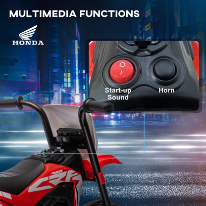 6V Kids Motorbike, Three-Wheel Kids Electric Bike with Horn, Startup Sound for Ages 18-36 Months