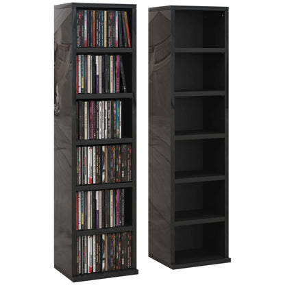 Set of Two 102 CD Storage Freestanding Cabinet Units - High Gloss