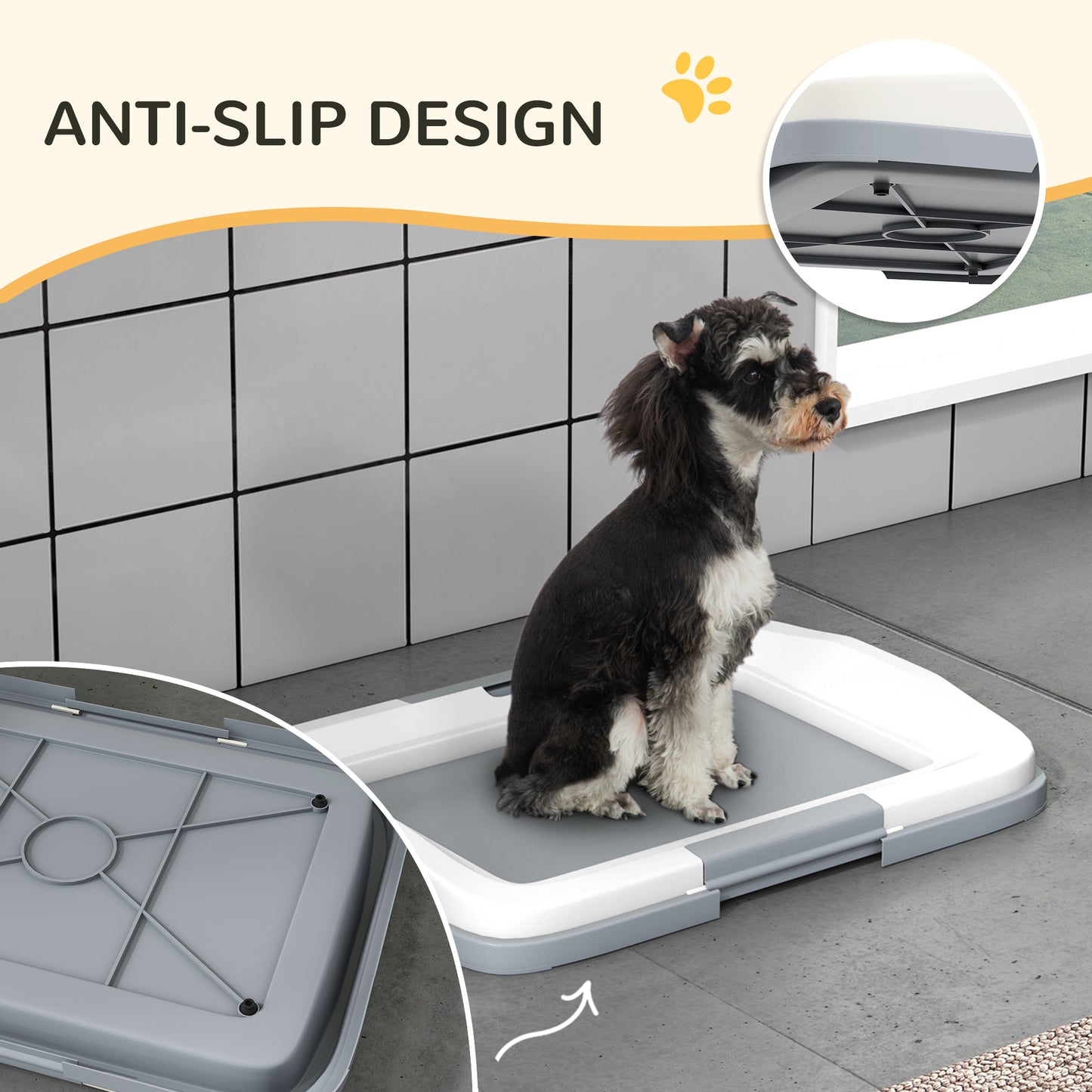 PawHut Dog Toilet Tray for Training Dogs, 47 x 34 x 6cm