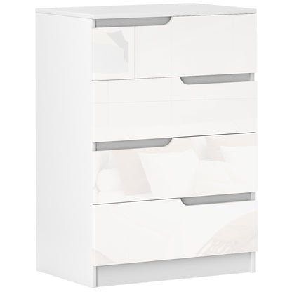 4 Drawer Chest of Drawers, Modern Dresser for Bedroom, Living Room, 60 x 40 x 85cm, White
