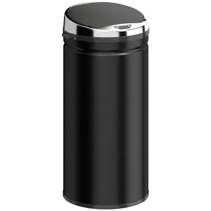 42L Sensor Bin | Automatic Hand-Wave Opening | Soft-Close Lid | Fingerprint-Resistant Stainless Steel | Black