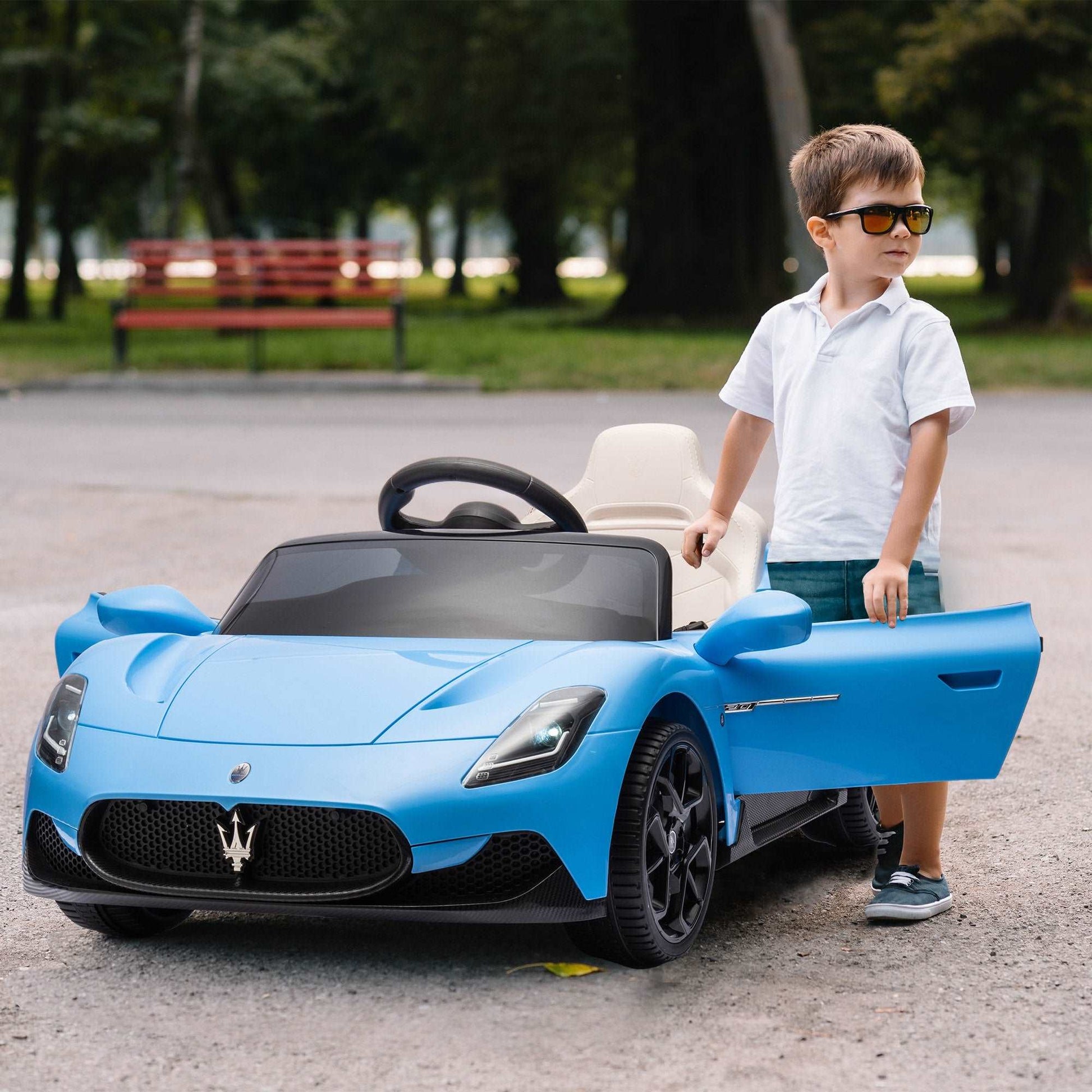 AIYAPLAY Maserati MC20 Licensed 12V Kids Electric Ride on Car with Remote Control, Spring Suspension