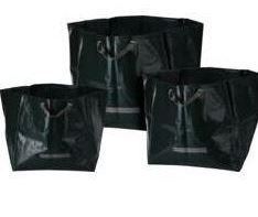 Garden Waste Bags Set of 3 | 90 GSM Polyester | Reinforced Handles | Leaves Garden Waste Debris | Seasonal Cleanup Landscaping | Space-Saving Hanging Storage