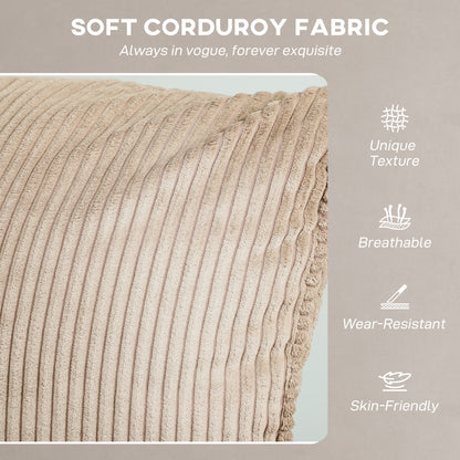 Corduroy Electric Massage Recliner - Brown / Grey