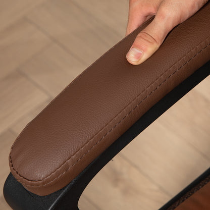 Faux Leather Office Chair - Brown / Grey