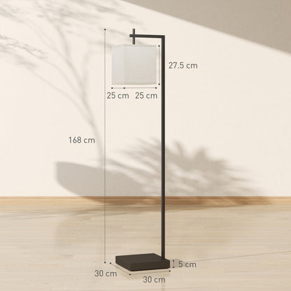 Floor Lamp for Living Room, 66" Modern Tall Standing Lamp with Adjustable Colour Temperatures & 10 Brightness Levels, Remote Control and Foot Switch 9W LED Bulb Included