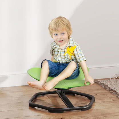 AIYAPLAY Butterfly-Shaped Kids Swivel Chair, Sensory Spinning Chair for Balance and Coordination Training, Green / Blue