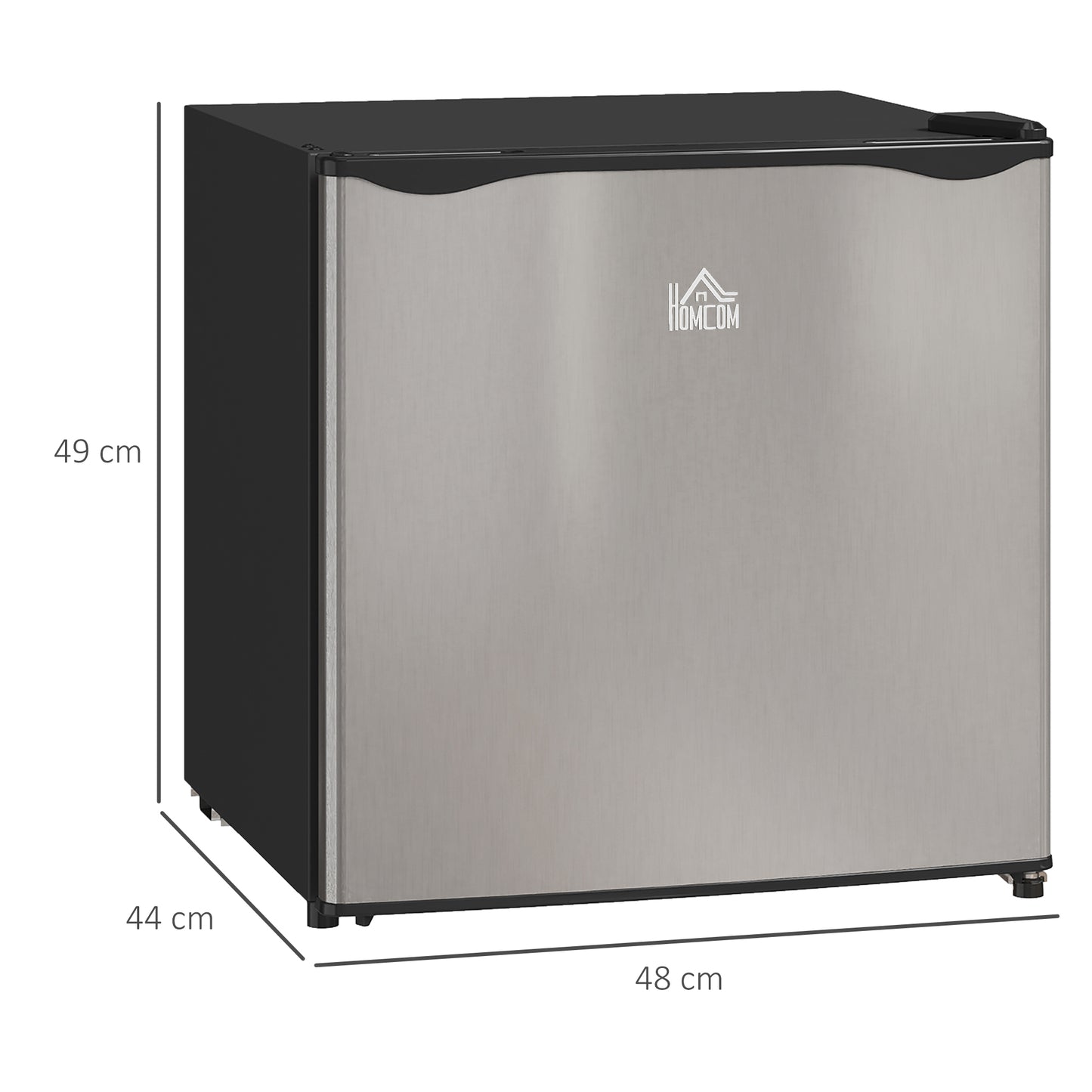 46 Litre Table Top Mini Fridge, Small Fridge with Ice Box, Reversible Door, Adjustable Temperature and Legs for Bedrooms, Home Office