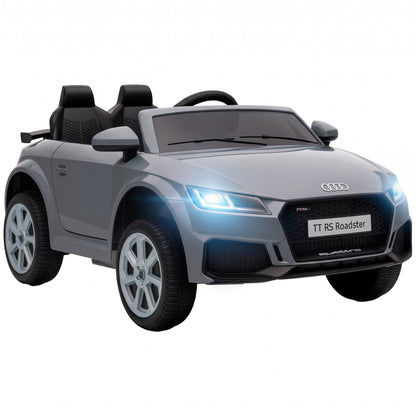 AIYAPLAY Licensed Audi TT RS 12V Kids Ride-On Car | Parent Remote, Dual 25W Motors & 4-Wheel Suspension | Lights, Music & USB | Pink, Grey or Black | Ages 2–3