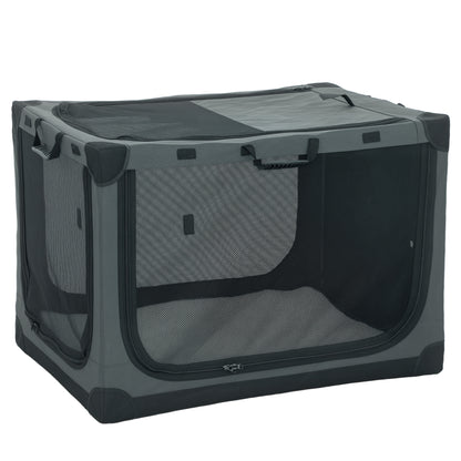 Large Soft Dog Crate | Pop-Up 8-Rod Frame | 3-Sided Mesh | Full-Zip Closure | Removable Washable Pad | Folds to 64 x 27 x 25cm | Dogs up to 30kg | Army Green