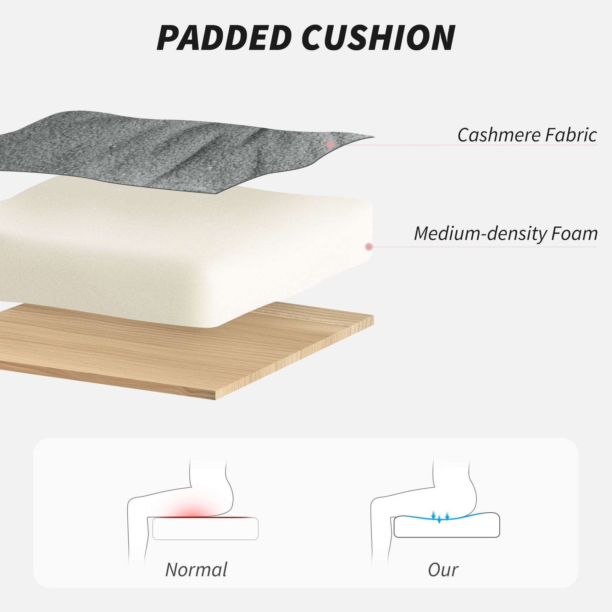 91-99cm Sherpa Fleece Office Chair - Grey