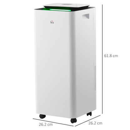 HOMCOM 3500ml Portable Dehumidifier with Air Purifier, 24H Timer, 5 Modes, 16L/Day, for Home Laundry, White