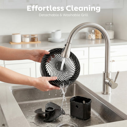 Silent Standing Pedestal Fan | 41" | 20dB Sleep Mode | 8 Speeds | 85° Oscillation | 12H Timer | Remote | Aroma Box | Black