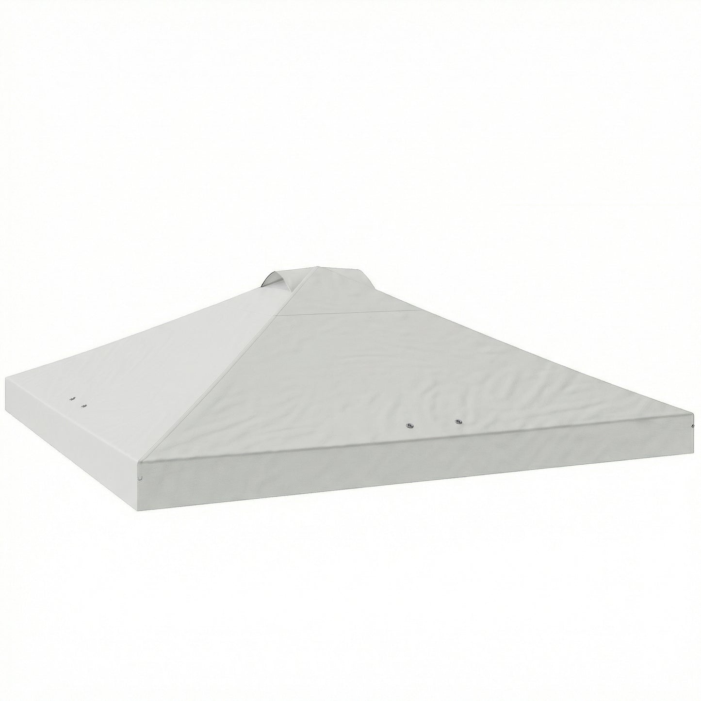 3x3m Gazebo Roof Replacement Canopy | UV50+ Waterproof | 210D Silver-Coated Oxford Fabric | Double Vented | 8 Drainage Holes | Hook & Loop | Fits 3x3m Straight-Leg Frames | White
