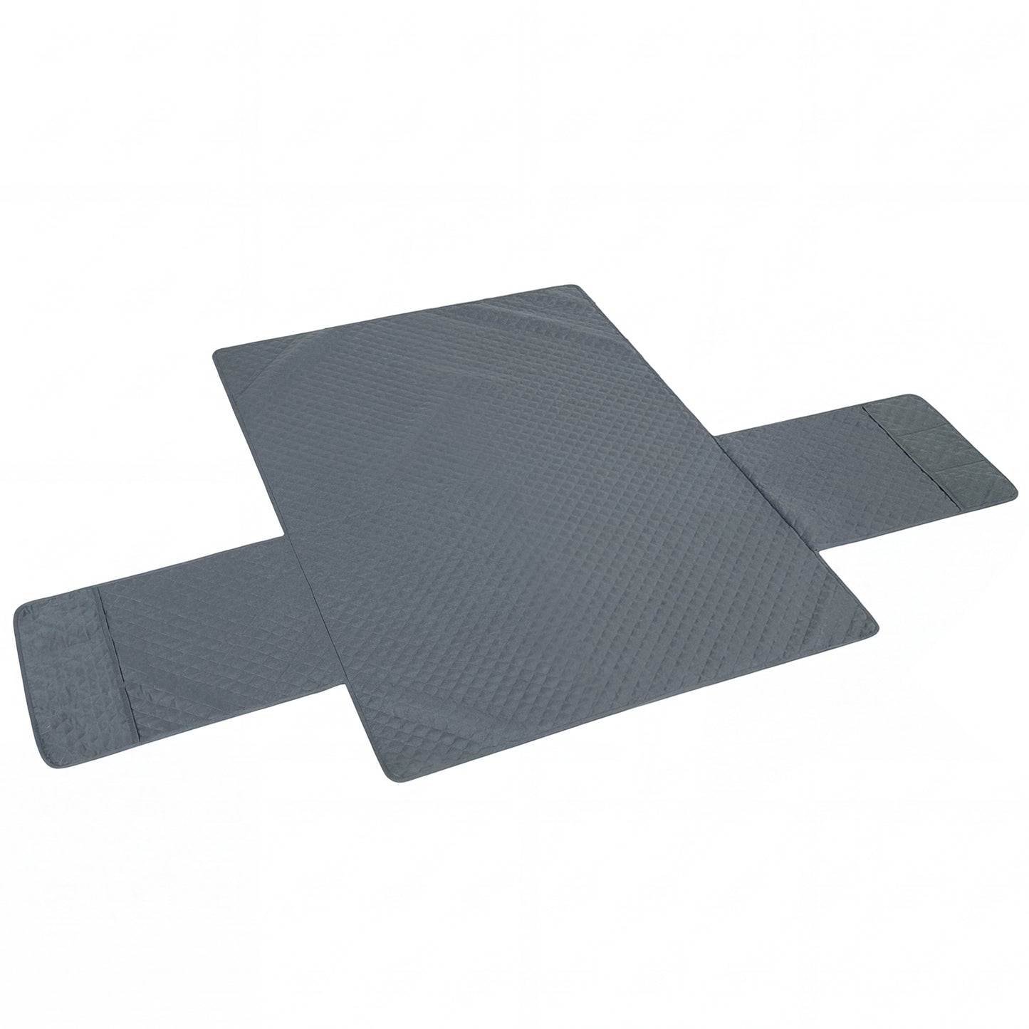 Waterproof 2-Seater Sofa Cover for Dogs, Cats & Pets | Non-Slip Backing & Elastic Straps | 2 Armrest Pockets | Machine Washable | Brushed Multi-Layer Fabric | 255x177cm | Grey