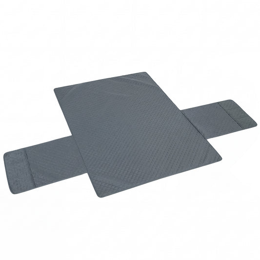 Waterproof 2-Seater Sofa Cover for Dogs, Cats & Pets | Non-Slip Backing & Elastic Straps | 2 Armrest Pockets | Machine Washable | Brushed Multi-Layer Fabric | 255x177cm | Grey