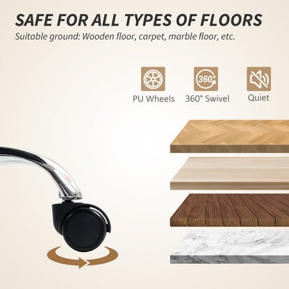 155° Reclining Faux Leather Swivel Office Chair - Brown