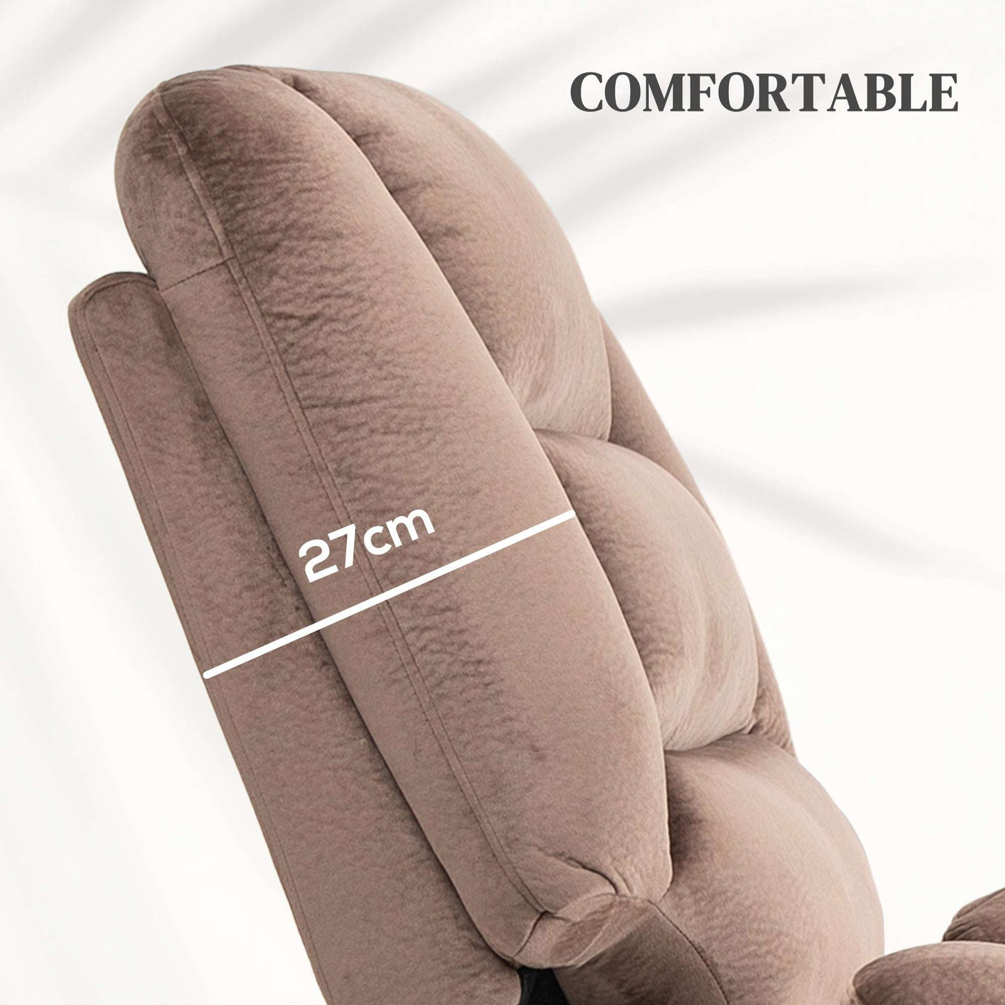 Electric Riser and Recliner Chair with Vibration Massage, Heat, Side Pocket, Brown