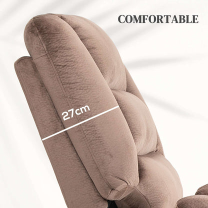 Electric Riser and Recliner Chair with Vibration Massage, Heat, Side Pocket, Brown