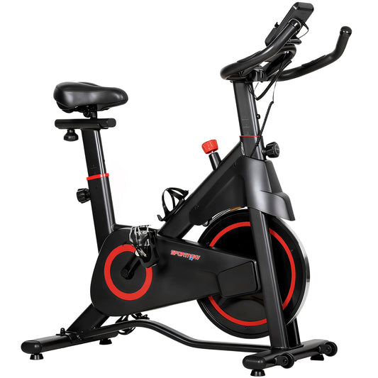 SPORTNOW Exercise Bike, Stationary Bike with Adjustable Magnetic Resistance, Indoor Cycling Equipment with LCD Display