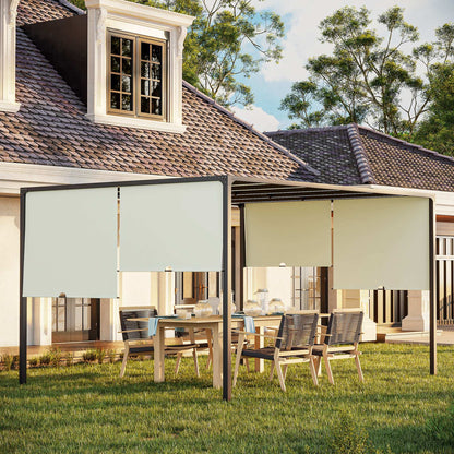 Outsunny 3 x 4m Outdoor Garden Pergola - Cream White