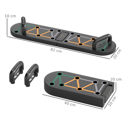 Foldable Push Up Board, 11-in-1 Press Up Board, Portable Pushup Stand with Non-slip Pads, Multi-function Home Gym Equipment for Arm, Shoulder