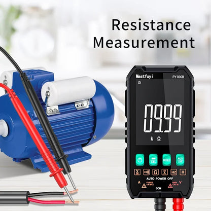MASTFUYI Mini Digital Multimeter Smart Electrician Tester for DC/AC Voltage Capacitance Ohm Hz NCV Professional Multitester