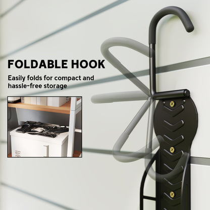 SPORTNOW 4 Pack Bike Rack, Wall Mounted Bicycle Hanger Hook, Foldable Garage Bike Wall Rack, Bicycle Storage Holder for Indoor Outdoor Use