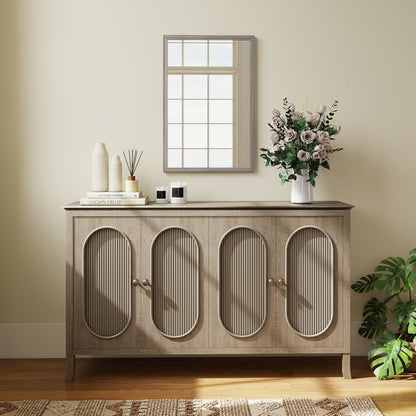 Rectangle Wall Mirror | Grey Wood Effect Frame | 40 x 60 cm